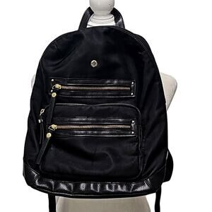Allancia Olivia Black Back Pack 3 Outside 1 Inside Zipper Pockets Book Slot